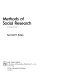 Methods of social research / Kenneth D. Bailey.