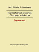 Thermochemical properties of inorganic substances. I. Barin, O. Knacke, O. Kubaschewski.