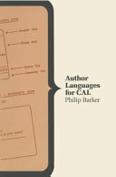 Author languages for CAL / Philip Barker.