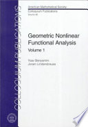 Geometric nonlinear functional analysis / Yoav Benyamini, Joram Lindenstrauss