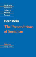 The preconditions of socialism / Eduard Bernstein ; edited and.
