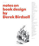 Notes on book design.
