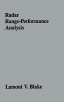 Radar range-performance analysis / Lamont V. Blake.