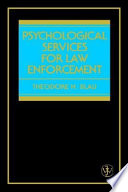 Psychological services for law enforcement / Theodore H. Blau.