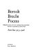 Bertolt Brecht poems / edited by John Willett and Ralph Manheim with the co-operation of Erich Fried
