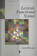 Lexical-functional syntax / Joan Bresnan.