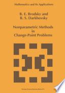 Nonparametric methods in change-point problems by B. E. Brodsky, B. S. Darkhovsky.