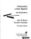Introductory linear algebra withapplications / John W. Brown, Donald R. Sherbert.