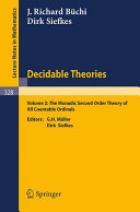 The monadic second order theory of all countable ordinals J. Richard Buchi, Dirk Siefkes.