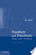 Numbers and functions : steps into analysis / R.P. Burn.