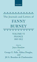 The journals and letters of Fanny Burney (Madame D'Arlay) edited by Joyce Hemlow with ... (others).