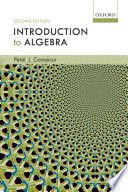 Introduction to algebra / Peter J. Cameron.