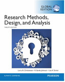 Research methods, design, and analysis / Larry B. Christensen, R. Burke Johnson, Lisa A. Turner.
