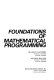 Foundations of mathematical programming.