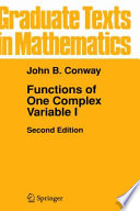 Functions of one complex variable / John B. Conway.
