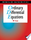 Ordinary differential equations William Cox.
