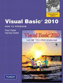 Visual Basic 2010 : how to program / P.J. Deitel, H.M. Deitel.