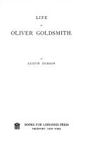 Life of Oliver Goldsmith.