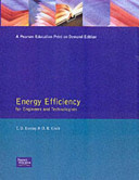 Energy efficiency : for engineers and technologists / T.D. Eastop, D.R. Croft.