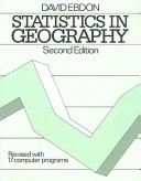 Statistics in geography / David Ebdon.