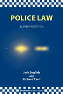 Police law / Jack English, Richard Card.