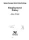 Employment policy / John Field.