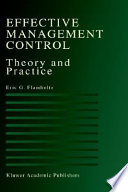 Effective management control : theory and practice / by Eric G. Flamholtz.