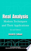 Real analysis : modern techniques and their applications / Gerald B. Folland.