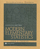 Modern elementary statistics / John E. Freund.