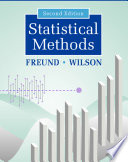 Statistical methods Rudolf J. Freund, William J. Wilson.