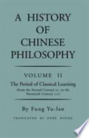 A history of Chinese philosophy / by Fung Yu-Lan