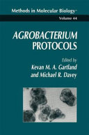 Agrobacterium Protocols edited by Kevan M. A. Gartland, Michael R. Davey.