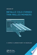 Design of metallic cold-formed thin-walled members / A. Ghersi, R. Landolfo, and F.M. Mazzolani.