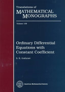 Ordinary differential equations with constant coefficient.