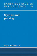 Syntax and parsing / Paul Gorrell.