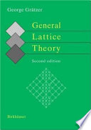 General lattice theory / George Gratzer.
