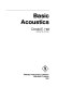 Basic acoustics / Donald E. Hall.