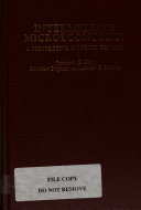 Intermediate microeconomics : a perspective on price theory / Frederick G. Hay, Christine Oughton and Andrew S. Skinner.