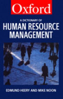 A dictionary of human resource management / Edmund Heery and Michael Noon.