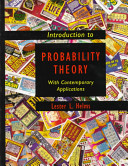 Introduction to probability theory : with contemporary applications / Lester L. Helms.