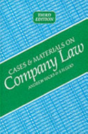 Cases and materials on company law / Andrew Hicks, S.H. Goo.