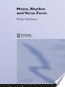 Metre, rhythm and verse form / Philip Hobsbaum.