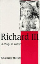 Richard III : a study of service / Rosemary Horrox.