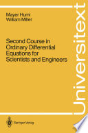 Second course in ordinary differential equations for scientists and engineers Mayer Humi, William Miller.