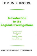 Introduction to the Logical investigations : a draft of a preface to the Logical investigations (1913).