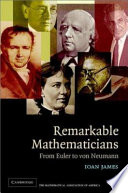 Remarkable mathematicians / Ioan James.