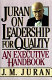 Juran on leadership for quality : an executive handbook / J.M. Juran.