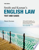 Smith & Keenan's English law : text and cases / Denis Keenan.