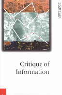 Critique of information / Scott Lash.