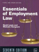 Essentials of employment law / David Lewis and Malcolm Sargeant.